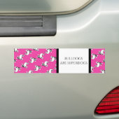 Französische Bulldoggen Muster und Text バンパーステッカー (車上)