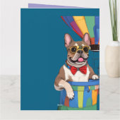 Französische Bulldoggen Neujahr French Bulldog カード (裏面)
