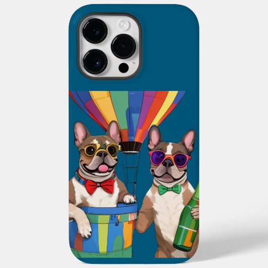 Französische Bulldoggen Neujahr French Bulldog Case-Mate iPhoneケース (裏面)