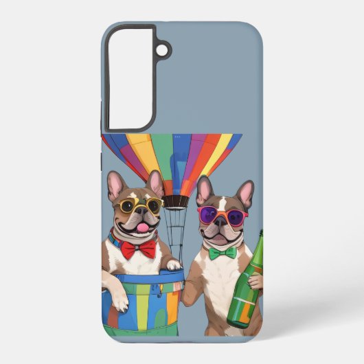 Französische Bulldoggen Neujahr French Bulldog Samsung Galaxyケース (裏面)