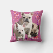 Französische Bulldoggen Schmetterling  Bulldog クッション (裏面)