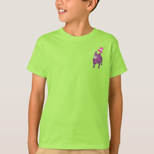 französische Bulldoggen Shirt Tシャツ (正面)