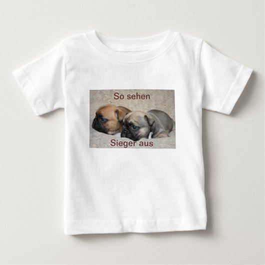 Französische Bulldoggen Sieger French Bulldog ベビーTシャツ (正面)