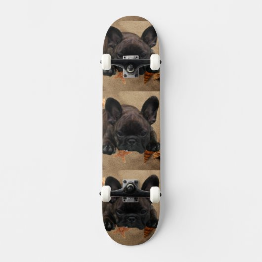 Französische Bulldoggen Skateboard スケートボード (正面)