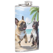 Französische Bulldoggen Strand French Bulldog フラスク (右)
