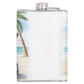 Französische Bulldoggen Strand French Bulldog フラスク (裏面)