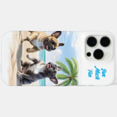Französische Bulldoggen Strand French Bulldog Case-Mate iPhoneケース (裏面 (横))