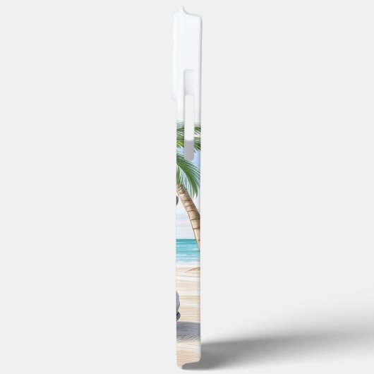 Französische Bulldoggen Strand French Bulldog Case-Mate iPhoneケース (裏面 / 左)