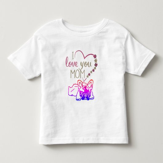 Französische Bulldoggen T-Shirt トドラーTシャツ (正面)