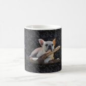 Französische Bulldoggen Verwandlungstasse Becher モーフィングマグカップ (中央)