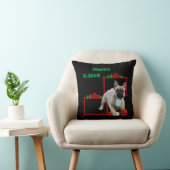 Französische Bulldoggen Weihnachten Feier クッション (椅子)