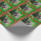 Französische Bulldoggen Weihnachten French Bulldog ラッピングペーパー (角)