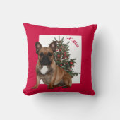 Französische Bulldoggen Weihnachten süss クッション (正面)