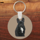 Französische Bulldoggen Welpen Schlüsselanhänger キーホルダー (裏面)