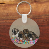Französische Bulldoggen Welpen Schlüsselanhänger キーホルダー (正面)