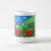 Fraochy湾のタイトルのマグ コーヒーマグカップ (中央)