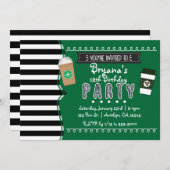 Frapコーヒーバースデーパーティー10代の招待状 招待状 (正面/裏面)