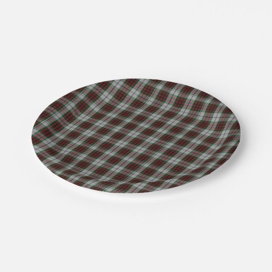 Fraserの服のタータンチェック格子縞の紙皿 ペーパープレート (アングル)