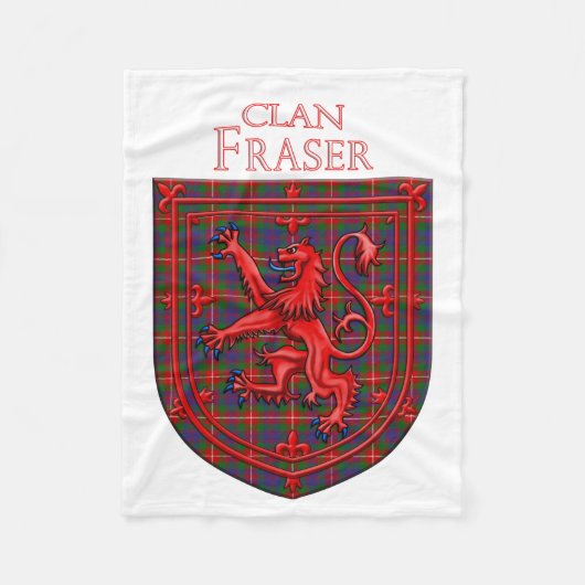 Fraser of Lovat Tartan Scottish Plaid フリースブランケット (正面)