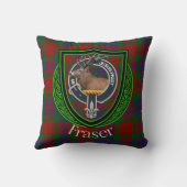 Fraser Scottish Clan Tartan & Crest クッション (裏面)