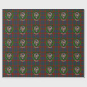 Fraser Scottish Clan Tartan & Crest ラッピングペーパー (フラット)
