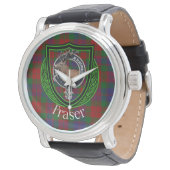 Fraser Scottish Clan Tartan & Crest 腕時計 (アングル)