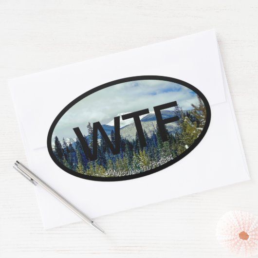 Frasersへようこそ 楕円形シール (封筒)