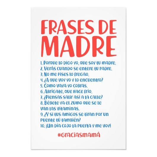 Frases de Madre フォトプリント (正面)
