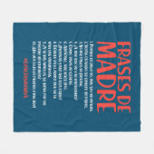 Frases de Madre フリースブランケット (正面(横))