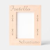 Fratello - イタリア語で兄弟 - 名前入り レーザー彫刻フレーム (正面)