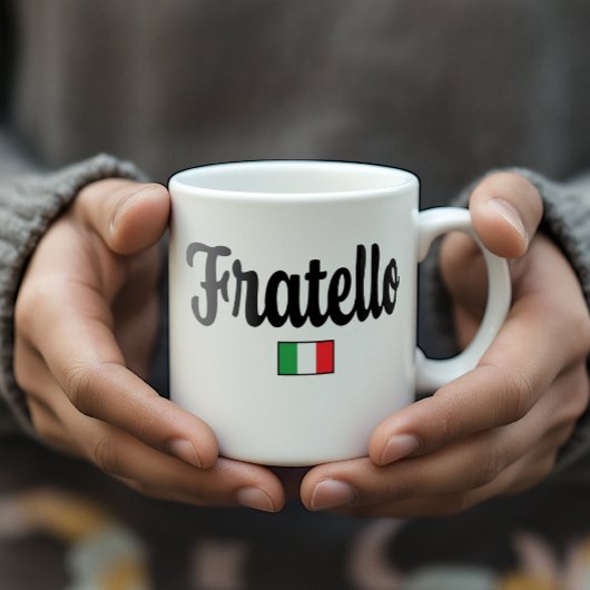 Fratello Italian Flag Mug - Italian Brother Gift コーヒーマグカップ