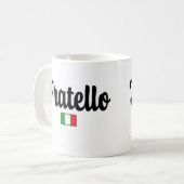 Fratello Italian Flag Mug - Italian Brother Gift コーヒーマグカップ (正面左)
