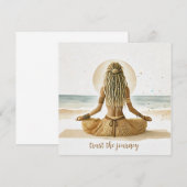 Frau am Meer- boho Illustration (正面/裏面)