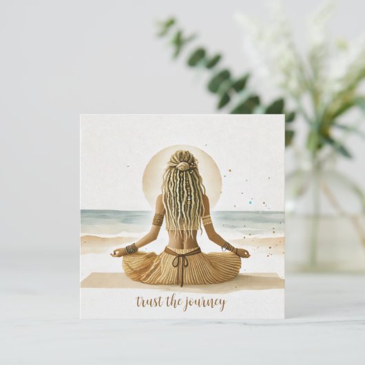 Frau am Meer- boho Illustration (スタンド正面)