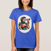 Frau mit Cocktail  Tシャツ (正面)