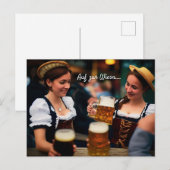 Frauen auf dem Oktoberfest. O'Zapft is! ポストカード (正面/裏面)