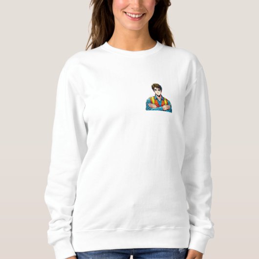Frauen Sweatshirt mit Manga-Sicherheitsfachmann スウェットシャツ (正面)