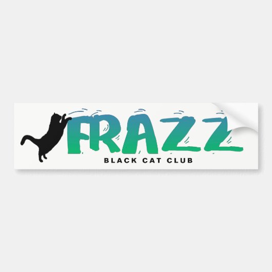 FRAZZ! 黒猫クラブバンパーステッカー バンパーステッカー (正面)