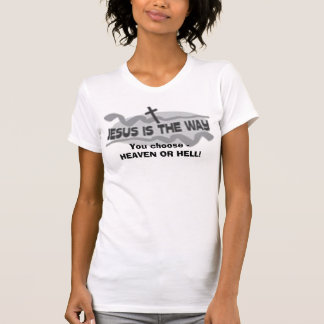 FRBW0140の-天国か地獄選びます! Tシャツ