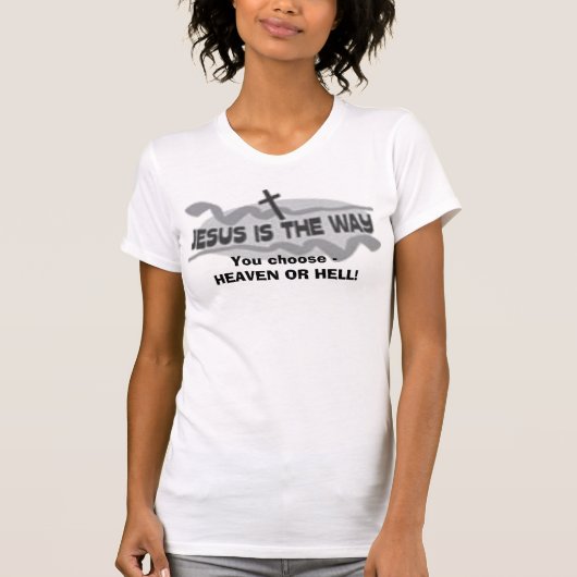 FRBW0140の-天国か地獄選びます! Tシャツ (正面)