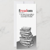 Freadomの定義 ブックマーク セーブザデート (正面)
