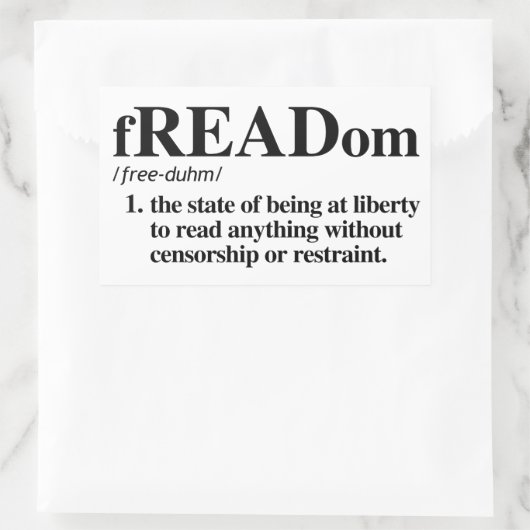 Freadom定義 長方形シール (バッグ)