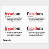 Freadom定義 長方形シール (シート)