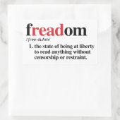 Freadom定義 長方形シール (バッグ)