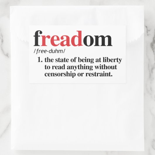 Freadom定義 長方形シール (バッグ)