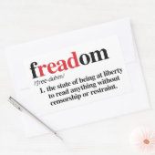 Freadom定義 長方形シール (封筒)