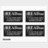 Freadom定義 長方形シール (シート)