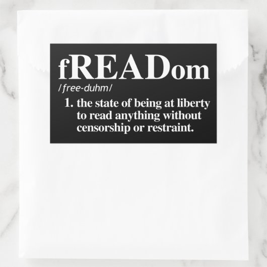 Freadom定義 長方形シール (バッグ)