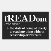 Freadom定義 長方形シール (正面)