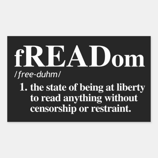 Freadom定義 長方形シール (正面)